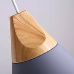 Pendant Light Wood & Metal Height-Adjustable Cable