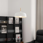 Pendant Light Zinc Alloy Shade Solid Wood Cap Adjustable Height