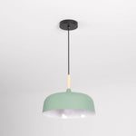 Pendant Light Zinc Alloy Shade Solid Wood Cap Adjustable Height