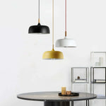 Pendant Light Zinc Alloy Shade Solid Wood Cap Adjustable Height