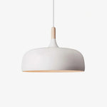 Pendant Light Zinc Alloy Shade Solid Wood Cap Adjustable Height
