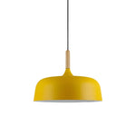 Pendant Light Zinc Alloy Shade Solid Wood Cap Adjustable Height