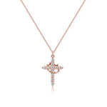 Pendant Necklace Crown And Cross Faith-Inspired Design