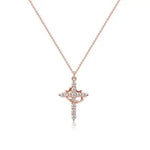 Pendant Necklace Crown And Cross Faith-Inspired Design