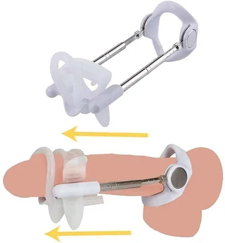 Penile Traction Device Adjustable Tension Stainless Steel & Silicone