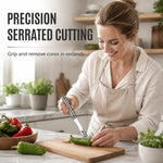 Pepper Corer Stainless Steel Serrated Blade Anti-Slip Grip