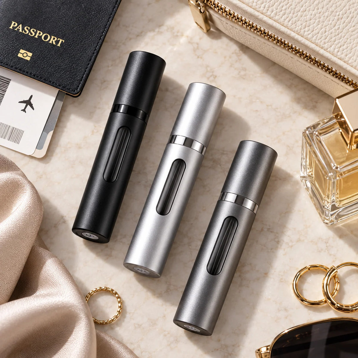 Perfume Atomizer Refillable Leak-Resistant Travel Design