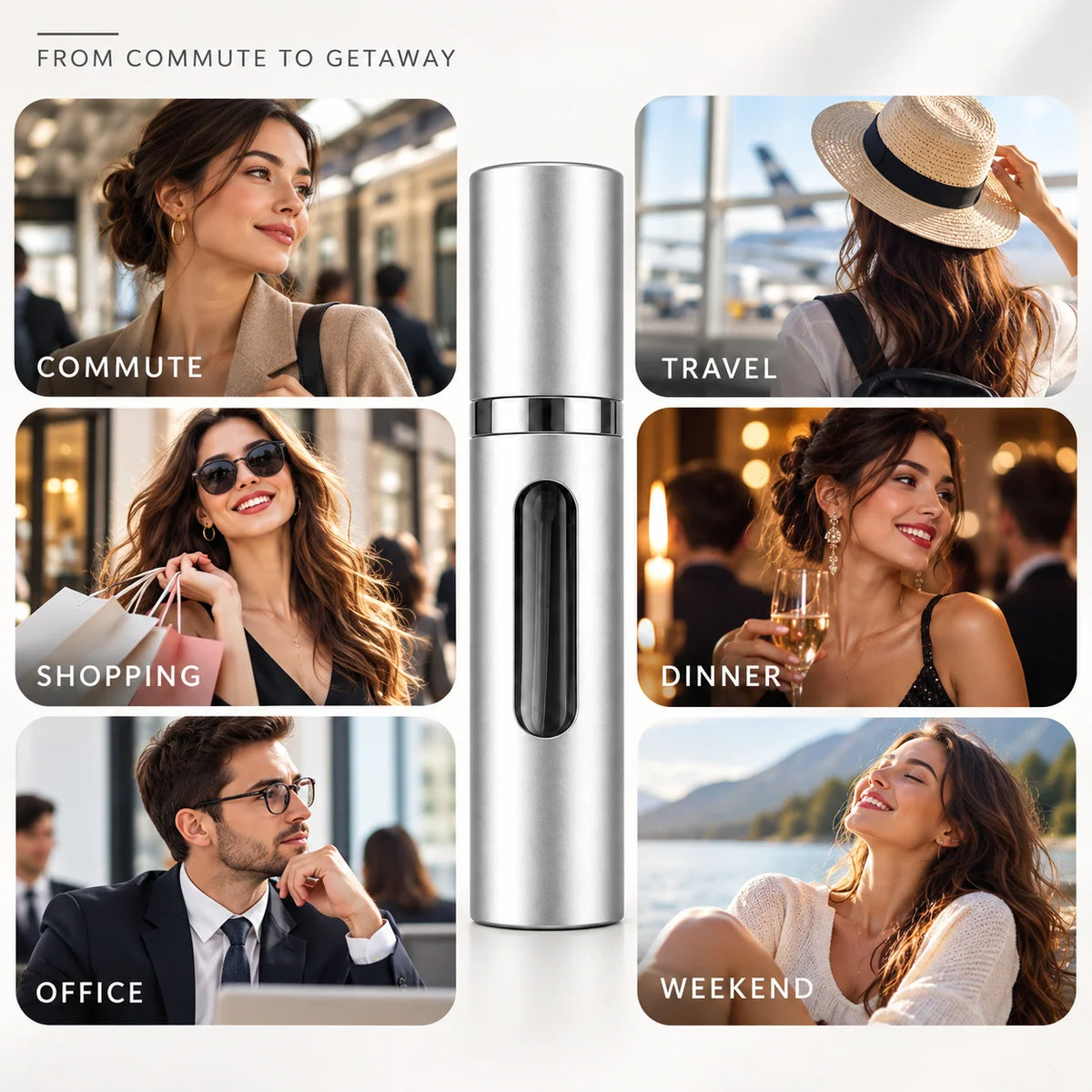 Perfume Atomizer Refillable Leak-Resistant Travel Design