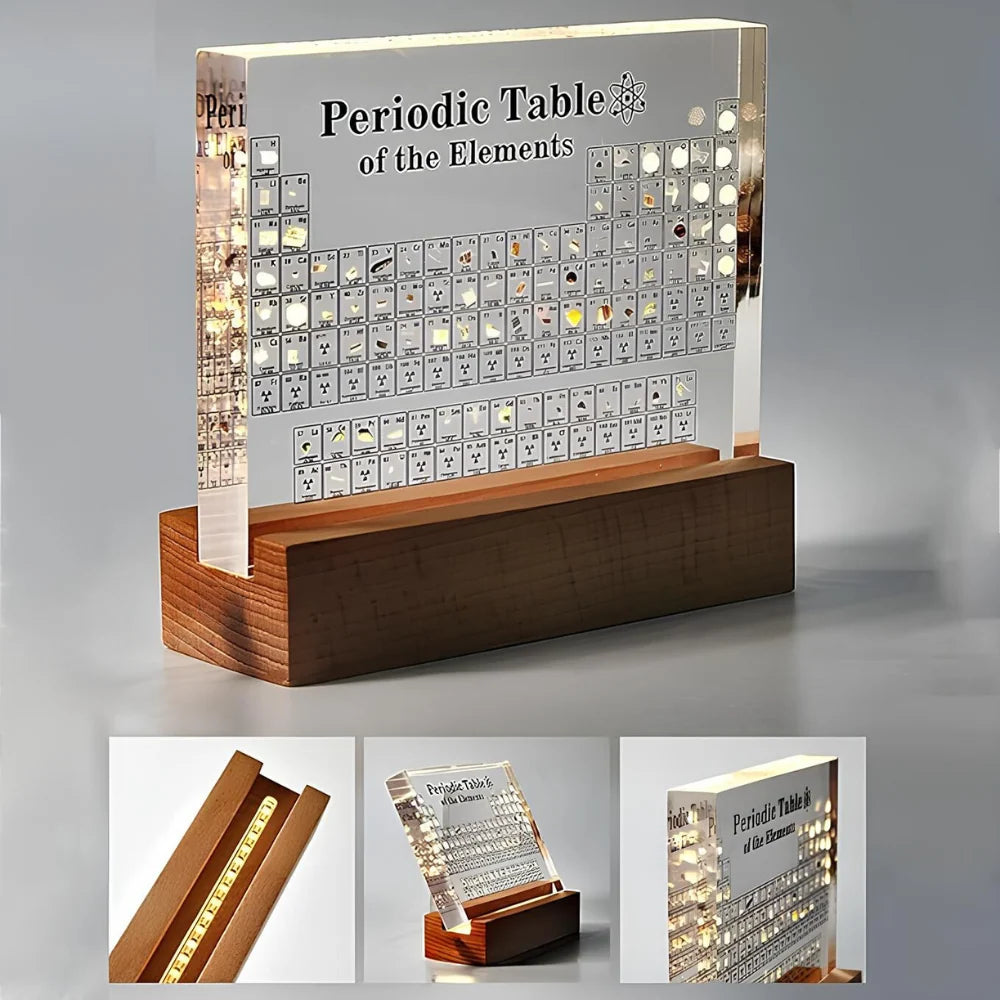 Periodic Table Display 83 Real Elements Integrated Lighting