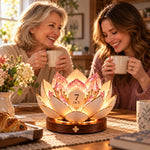 Perpetual Calendar Automatic Blooming Flower Design Desk Decor