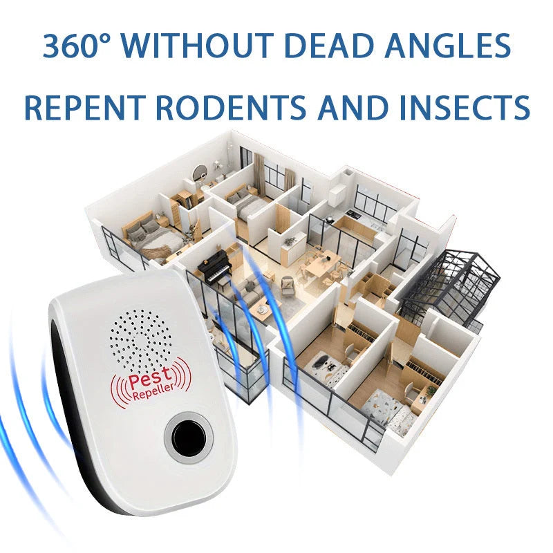 Pest Repellent Plug-In Ultrasonic Silent 1,200 Sq Ft
