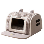 Pet Bed Calming Cave Machine Washable Non-Slip Bottom