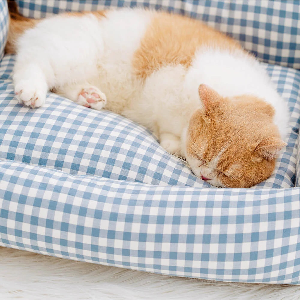 Pet Bed Cotton Raised Edge Removable Machine-Washable Cover