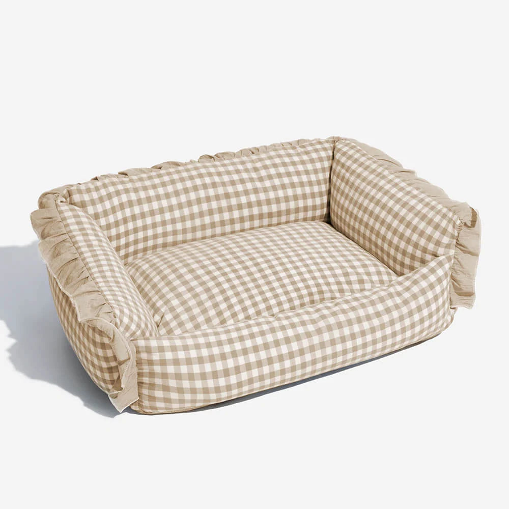 Pet Bed Cotton Raised Edge Removable Machine-Washable Cover