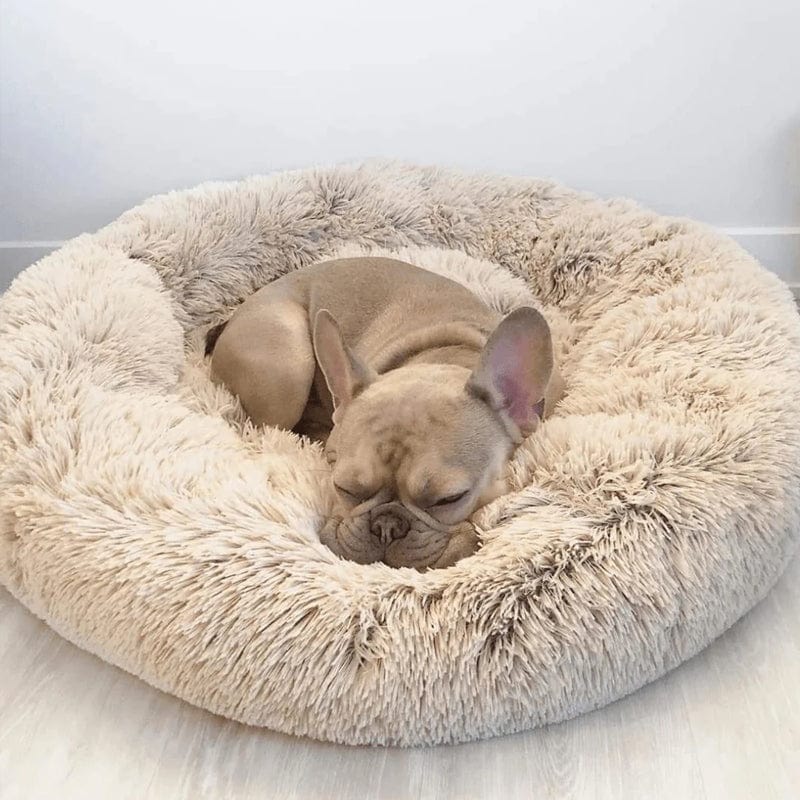 Pet Bed Faux Fur Raised Rim Machine Washable