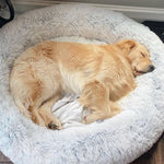 Pet Bed Faux Fur Raised Rim Machine Washable