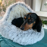 Pet Bed Hooded Cave Joint-Supportive Removable Washable Cover