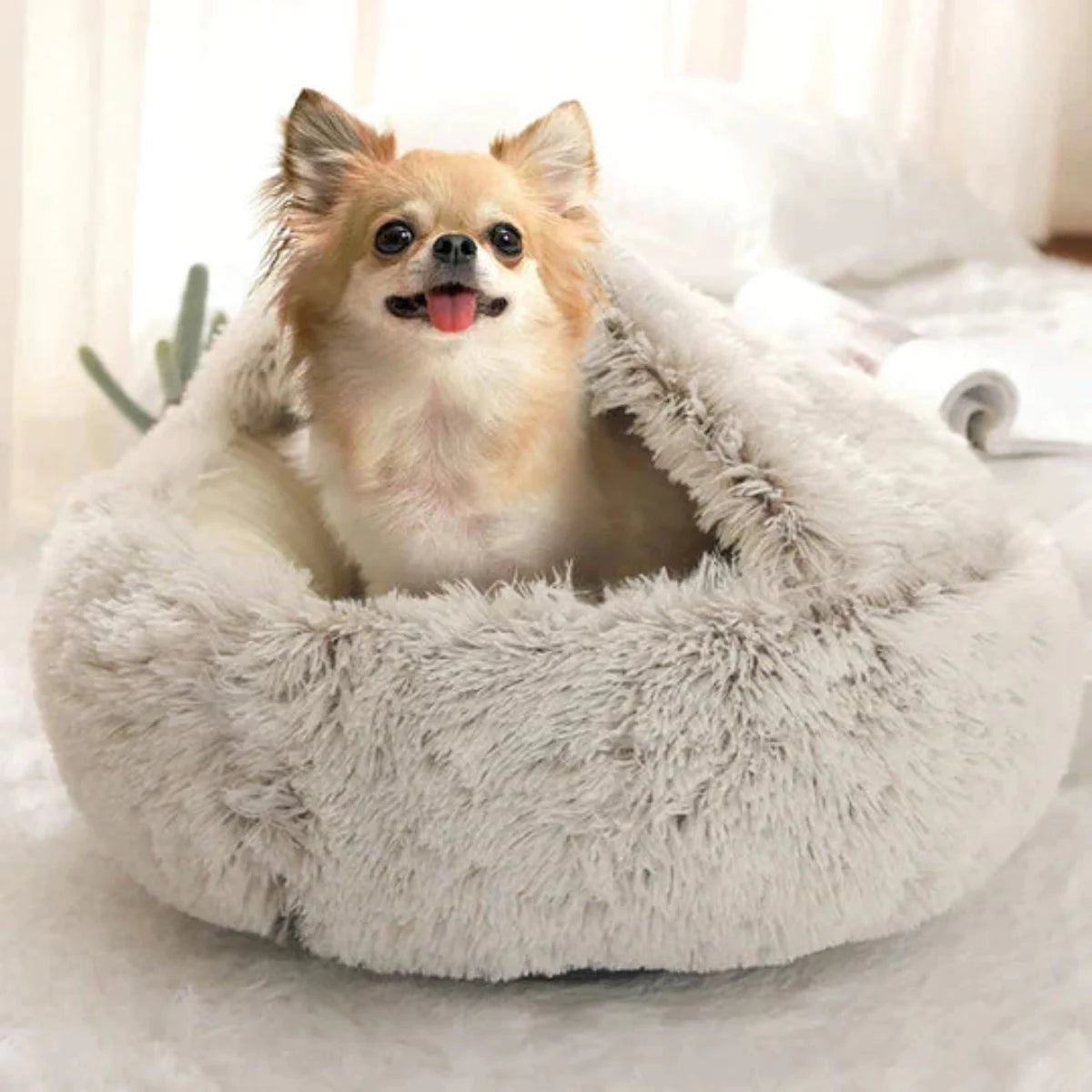 Pet Bed Hooded Cave Joint-Supportive Removable Washable Cover