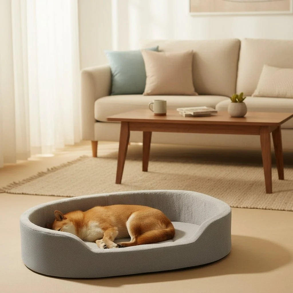 Pet Bed Orthopedic Foam Support Machine-Washable Cover Cozy Warm Design
