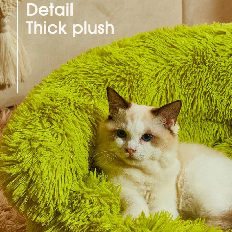 Pet Bed Plush Coral Fleece Machine Washable Monster Design