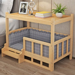 Pet Bed Solid Wood Detachable Padded Cushion