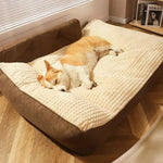 Pet Bed Thick Padded Non-Slip Base Easy-Clean Terylene