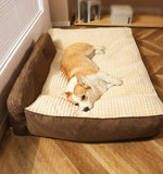 Pet Bed Thick Padded Non-Slip Base Easy-Clean Terylene
