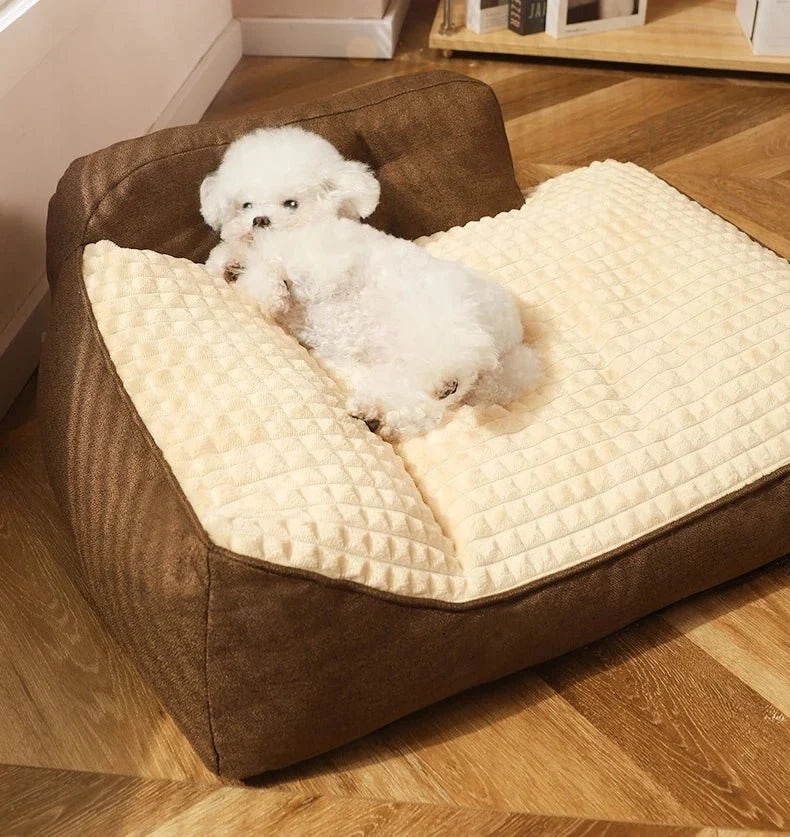 Pet Bed Thick Padded Non-Slip Base Easy-Clean Terylene