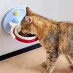 Pet Bowl Wall-Mounted Rotating Foldable Holder