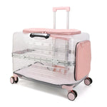 Pet Carrier Suitcase Rolling Lockable Polyester