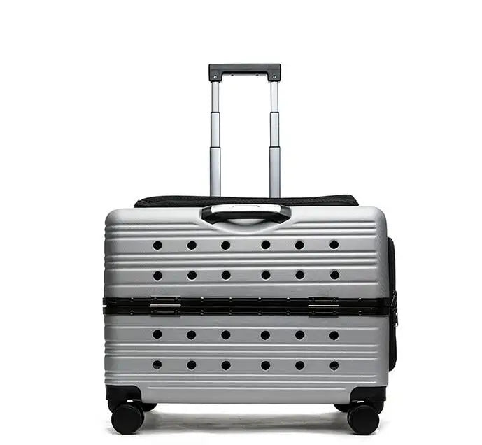 Pet Carrier Suitcase Rolling Lockable Polyester