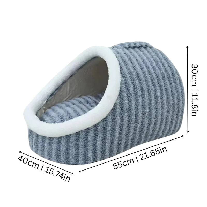 Pet Cave Bed Plush Fleece Machine Washable