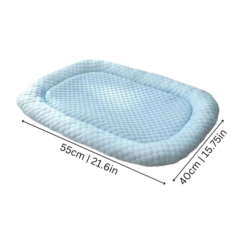 Pet Cooling Mat Pressure-Activated Ice Silk & Cushioned Support
