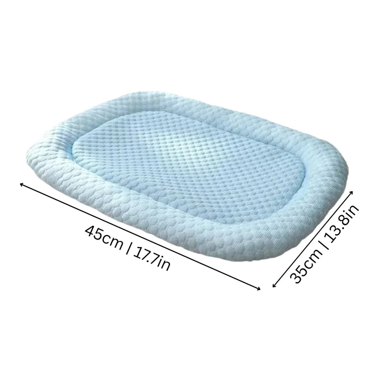 Pet Cooling Mat Pressure-Activated Ice Silk & Cushioned Support