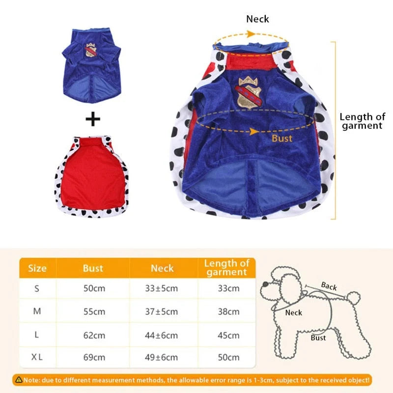 Pet Costume Cape & Hat Set Adjustable Strap