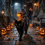 Pet Costume Headless Horseman Light-Up Pumpkin Head