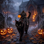 Pet Costume Headless Horseman Light-Up Pumpkin Head