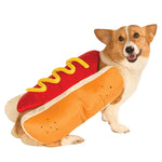Pet Costume Hot Dog Design Soft Plush Adjustable Fit