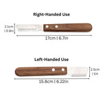 Pet Deshedding Brush Stainless Steel Teeth & Wood Handle