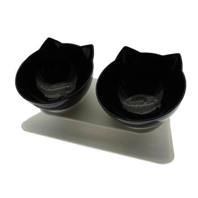 Pet Feeder Bowl Double Bowl Non-Slip Base