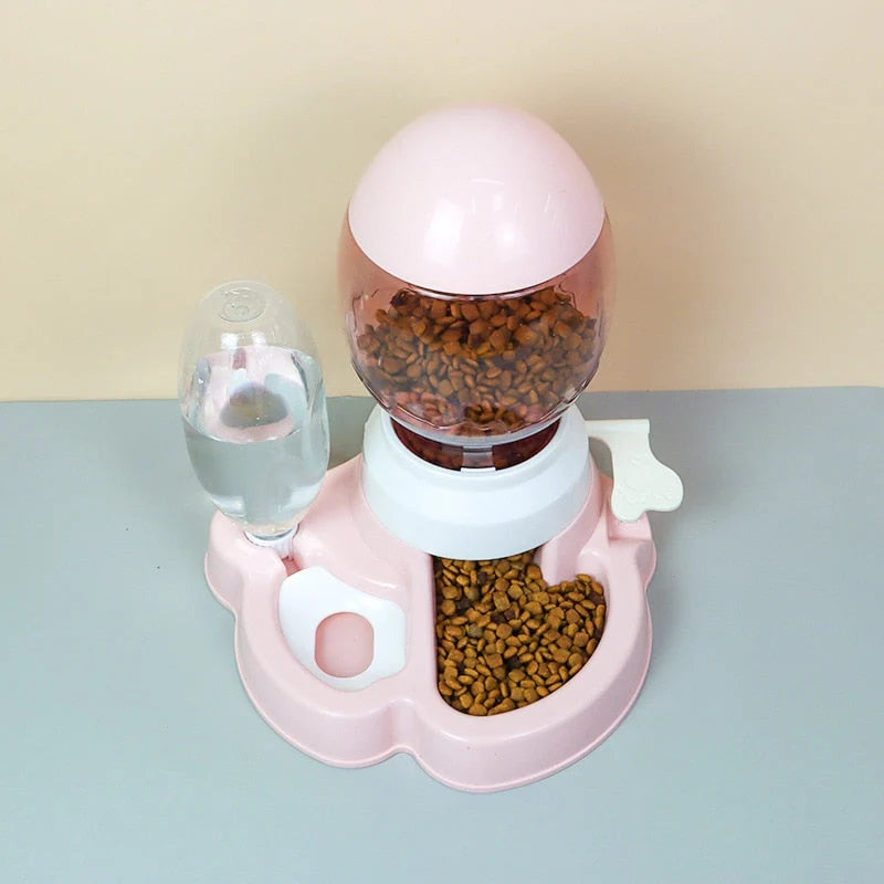 Pet Feeder Push-Down Slow-Release 1.9 Qt Capacity