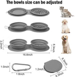Pet Feeding Bowl Set of 2 Foldable Latex