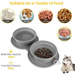 Pet Feeding Bowl Set of 2 Foldable Latex