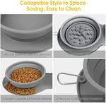 Pet Feeding Bowl Set of 2 Foldable Latex