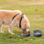 Pet Feeding Bowl Set of 2 Foldable Latex