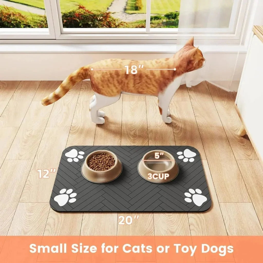 Pet Feeding Mat Absorbent Waterproof Non-Slip Backing