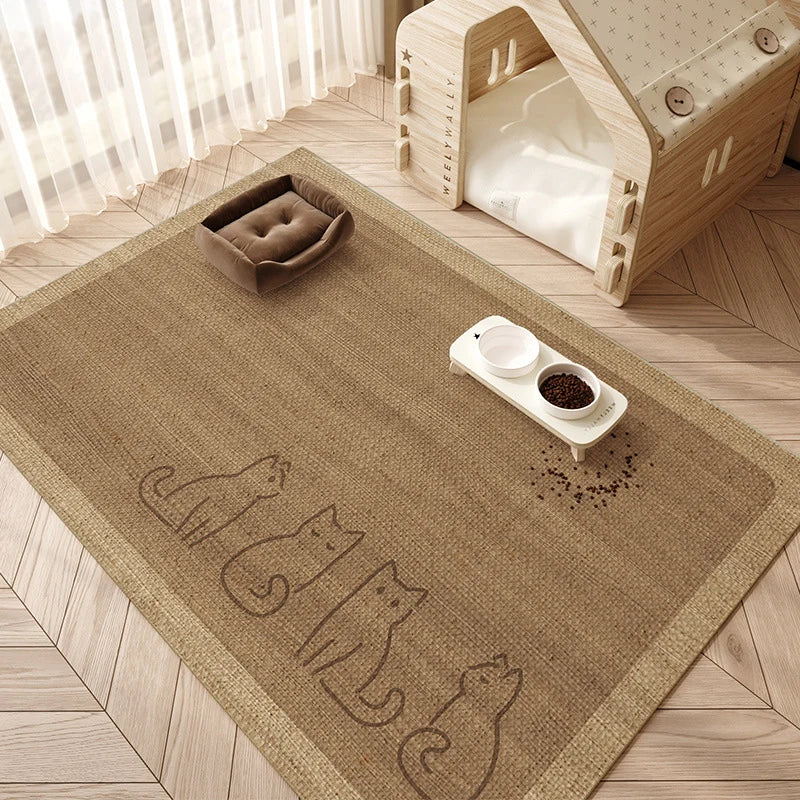 Pet Feeding Mat Non-Slip Easy-Clean Washable Surface