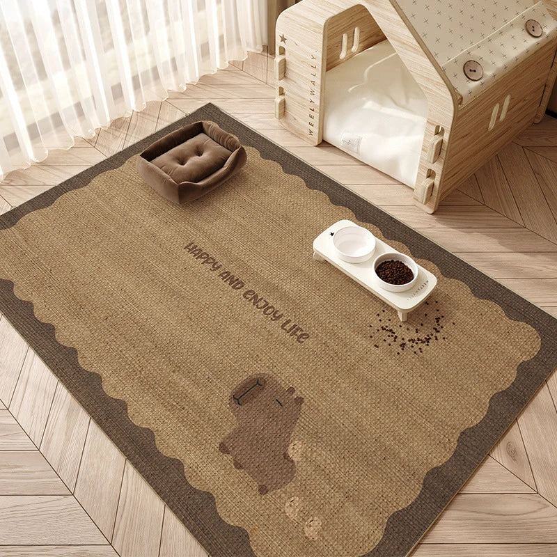 Pet Feeding Mat Non-Slip Easy-Clean Washable Surface