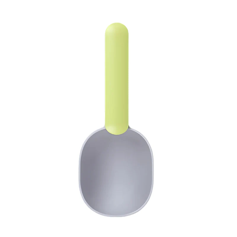 Pet Food Scoop Built-In Bag Clip & Measuring Spoon