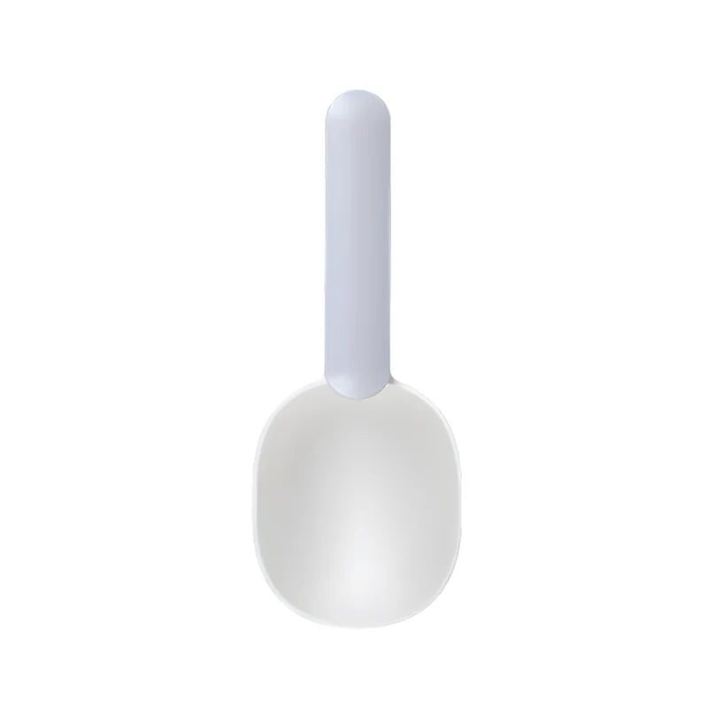Pet Food Scoop Built-In Bag Clip & Measuring Spoon